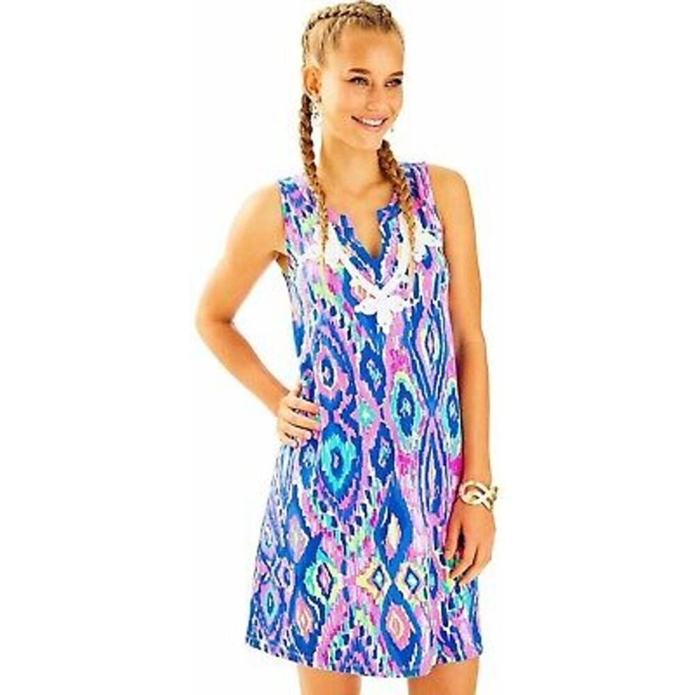 Lilly Pulitzer Gemma Luminescent Soutache Modal French Terry Dress Size XS